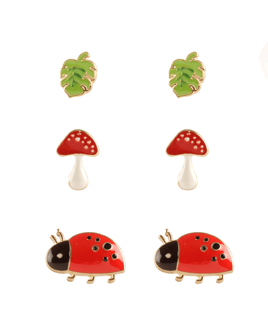 Epoxy 3 Pair Post Earring