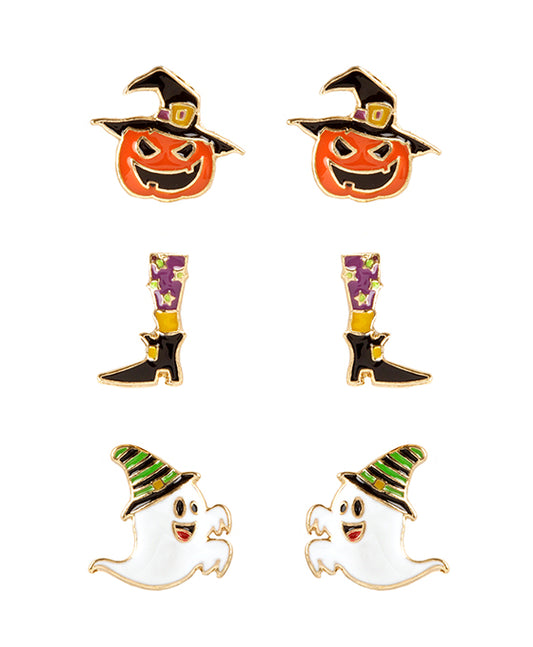 Epoxy 3 Pair Halloween Earring