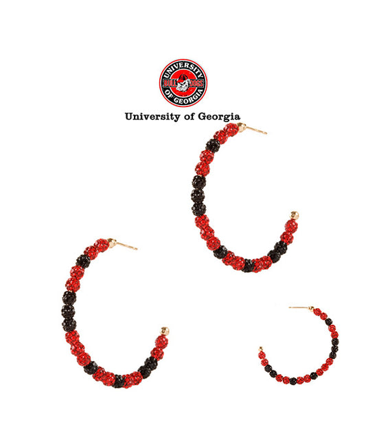 45mm Paveball Gameday Hoop Earring