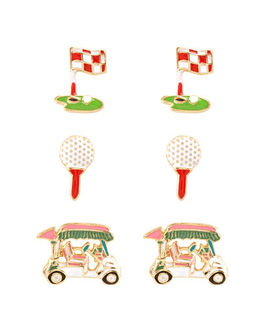 Epoxy Sports 3 Pair Earring