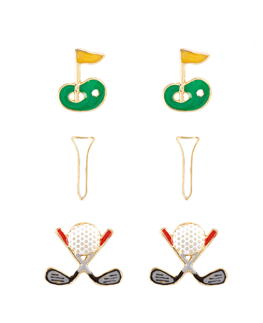 Epoxy Sports 3 Pair Earring