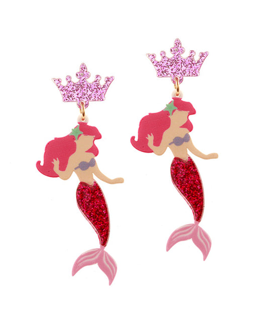 Acrylic Sea Life Mermaid Post Earring