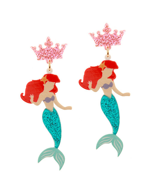 Acrylic Sea Life Mermaid Post Earring