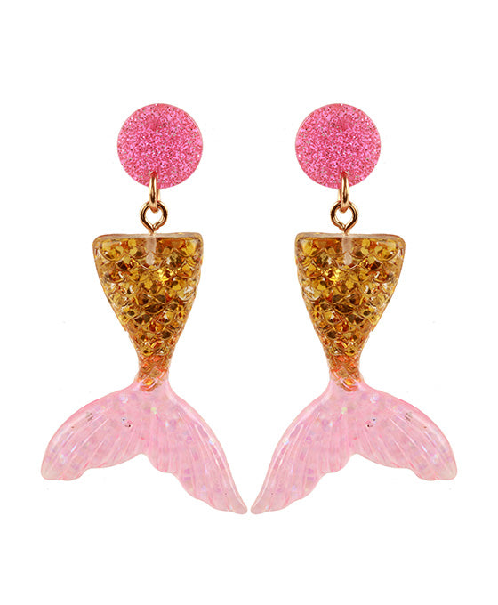 Acrylic Sea Life Mermaid Post Earring