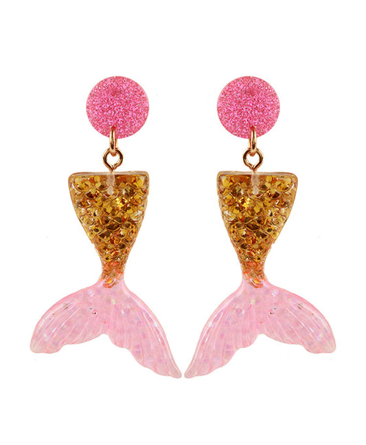 Acrylic Sea Life Mermaid Post Earring