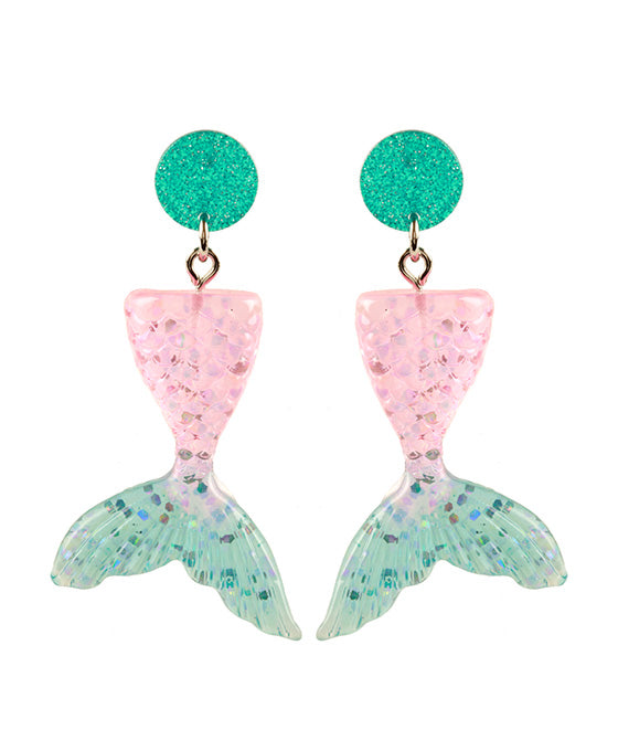 Acrylic Sea Life Mermaid Post Earring