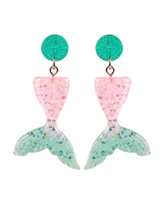 Acrylic Sea Life Mermaid Post Earring