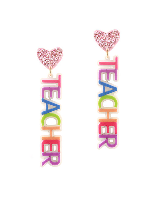 Acrylic School Post Earring