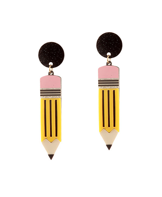 Acrylic School Post Earring