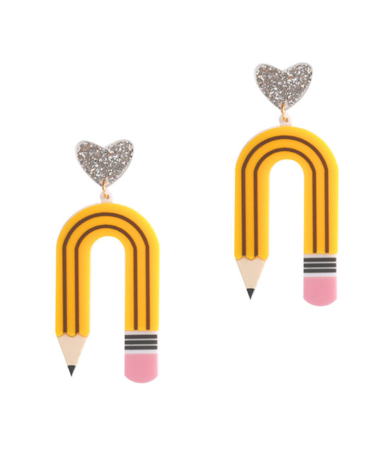 Acrylic School Post Earring