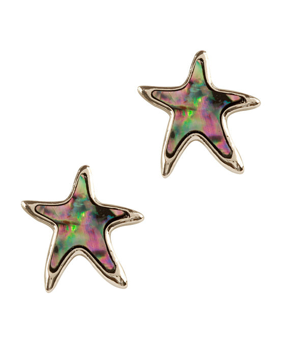 Metal Shell Starfish Post Earring