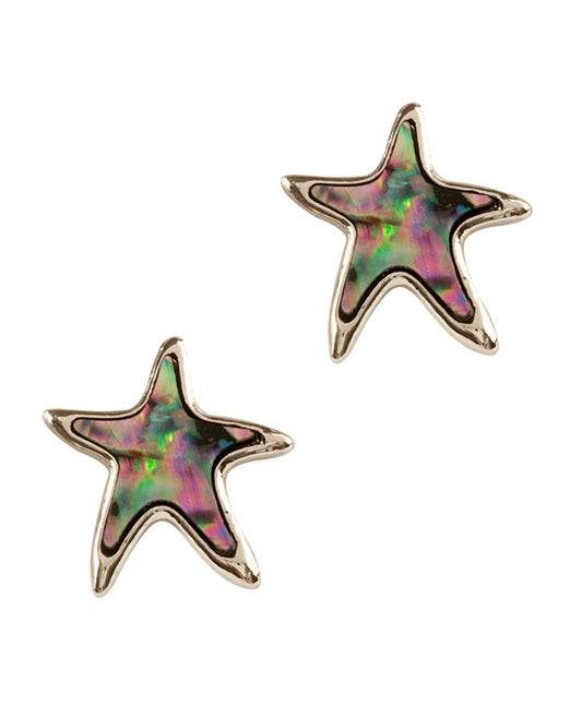 Metal Shell Starfish Post Earring