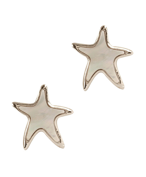 Metal Shell Starfish Post Earring