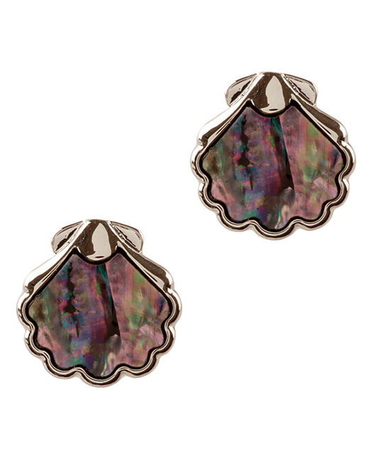 Metal Shell Clam Post Earring