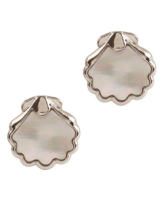 Metal Shell Clam Post Earring