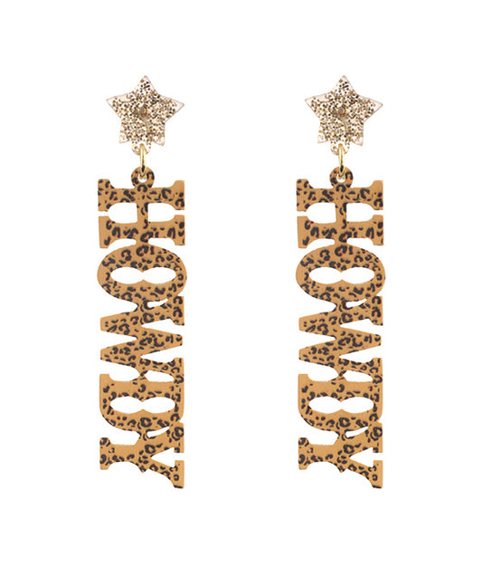 Acrylic Howdy Post Earring