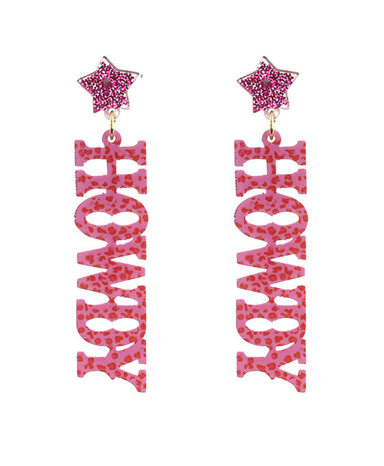 Acrylic Howdy Post Earring