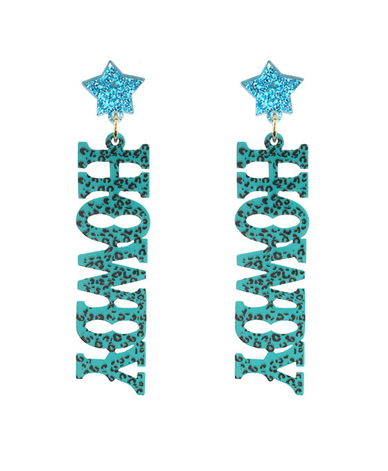 Acrylic Howdy Post Earring