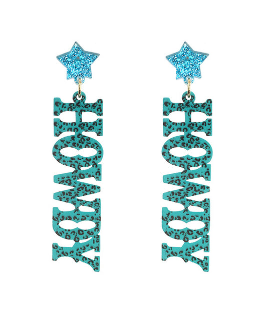 Acrylic Howdy Post Earring