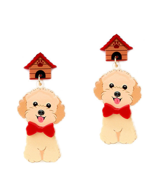 Acrylic Dog Post Earring