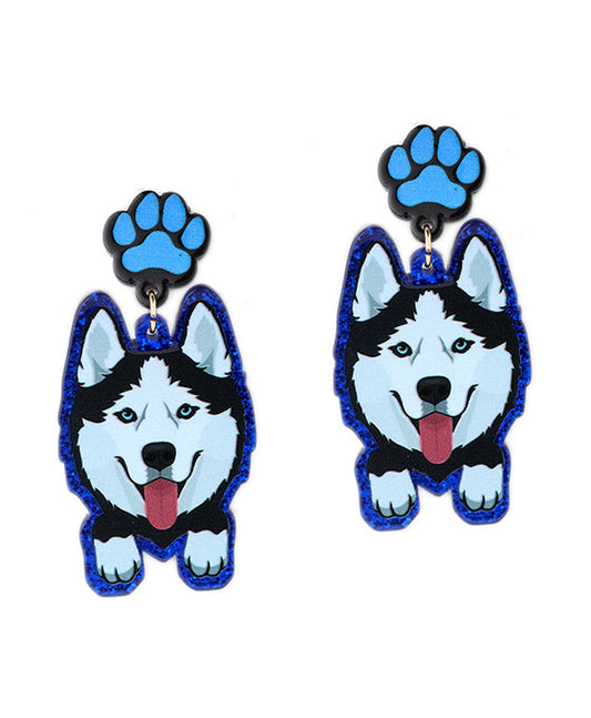 Acrylic Dog Post Earring