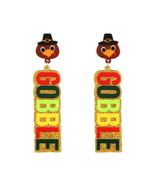 Acrylic Thanksgiving Post Earring