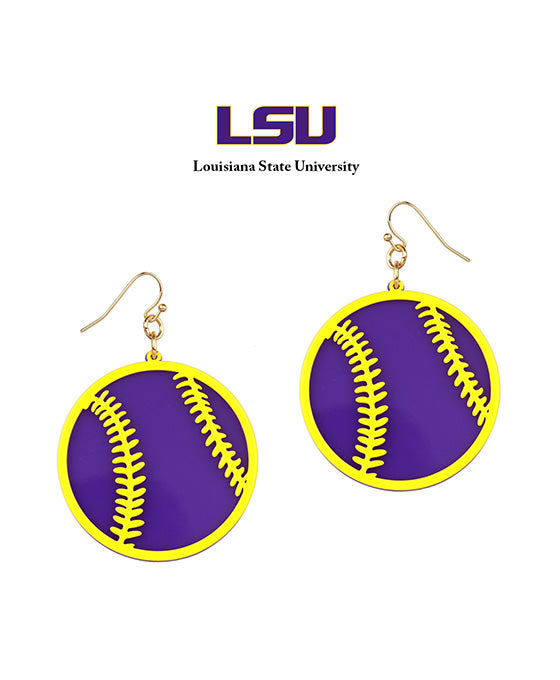 Acrylic Metal Filigree Gameday Earring