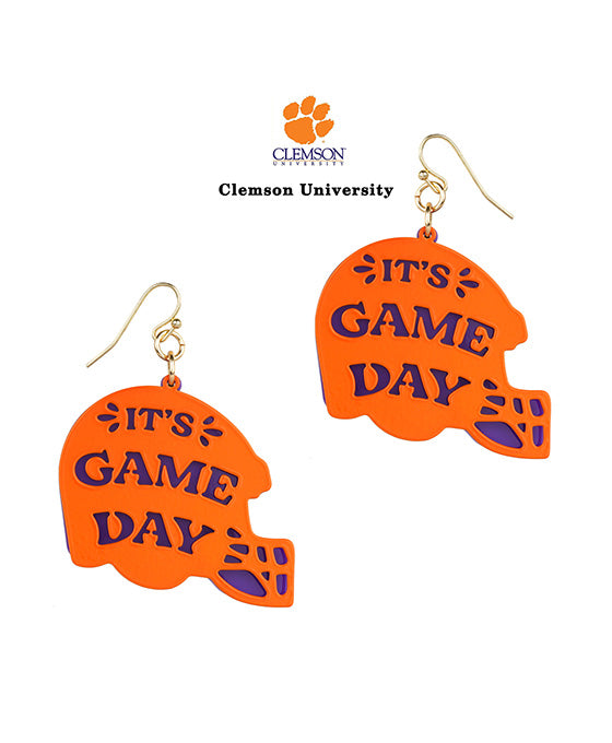 Acrylic Metal Filigree Gameday Earring