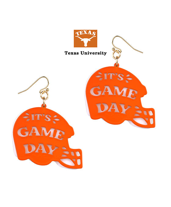 Acrylic Metal Filigree Gameday Earring