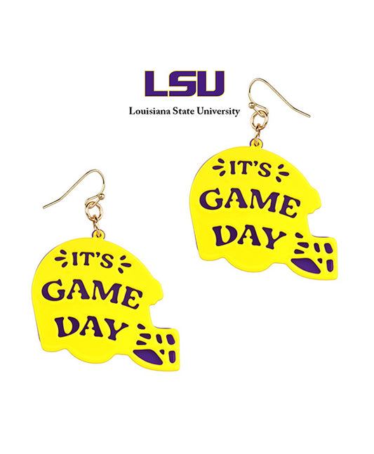 Acrylic Metal Filigree Gameday Earring