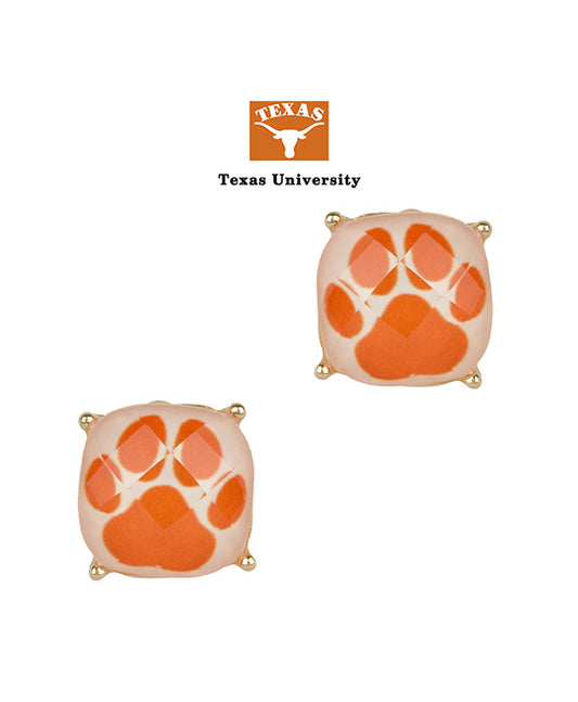 Epoxy Stone Gameday Square Post Earring