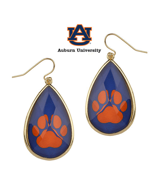 Epoxy Stone Gameday Teardrop Earring