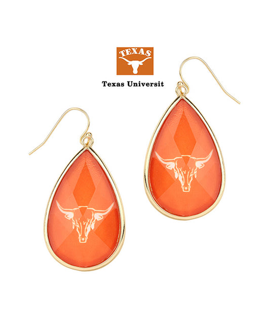 Epoxy Stone Gameday Teardrop Earring