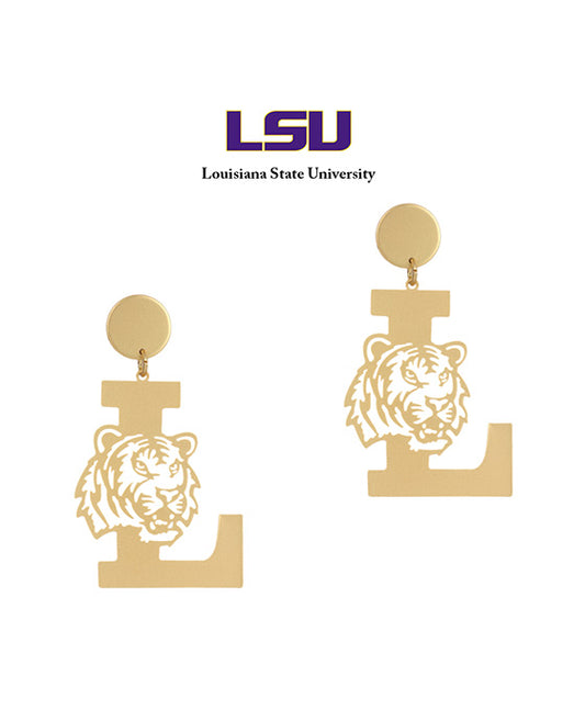 Metal Filigree Gameday Post Earring