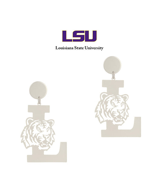 Metal Filigree Gameday Post Earring