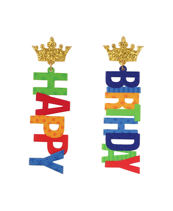 Acrylic Birthday Post Earring