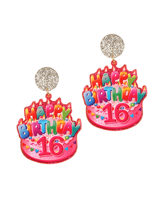 Acrylic Birthday Post Earring