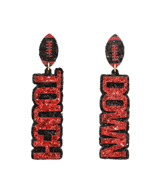 Glitter Gameday Post Earring