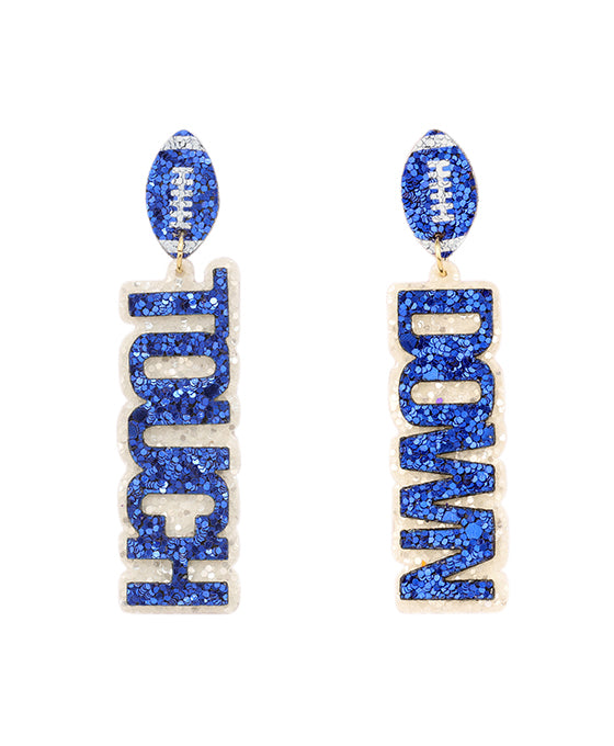 Glitter Gameday Post Earring
