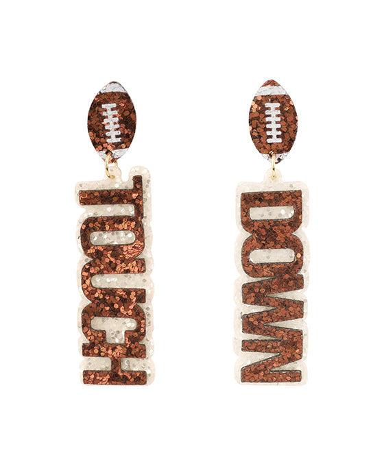 Glitter Gameday Post Earring