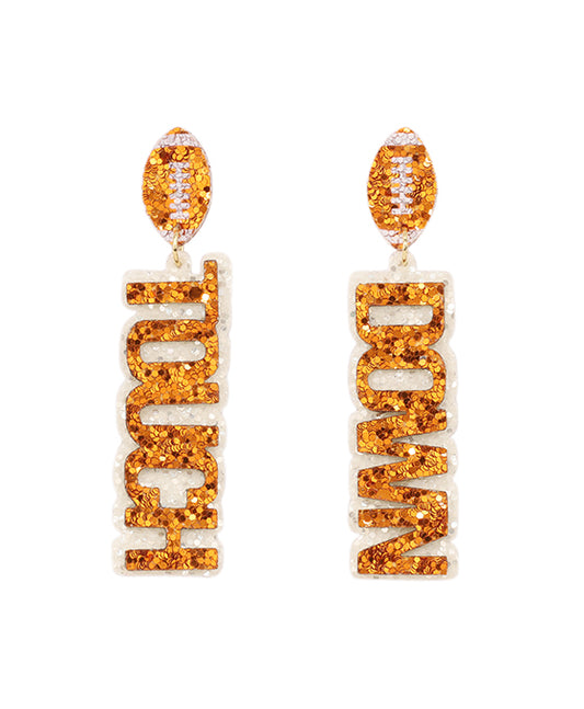 Glitter Gameday Post Earring