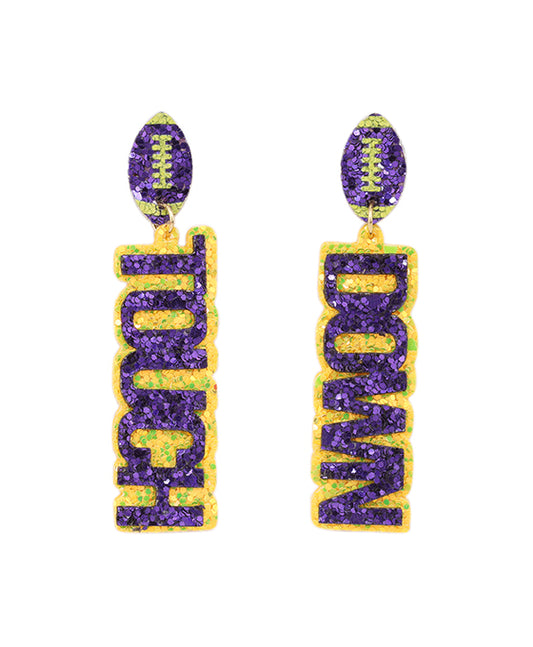 Glitter Gameday Post Earring