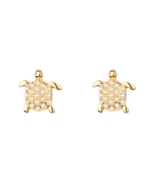 Pearl Caviar Turtle Post Earring