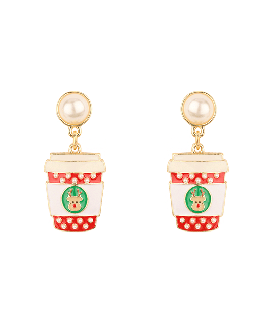 Metal Epoxy Christmas Post Earring