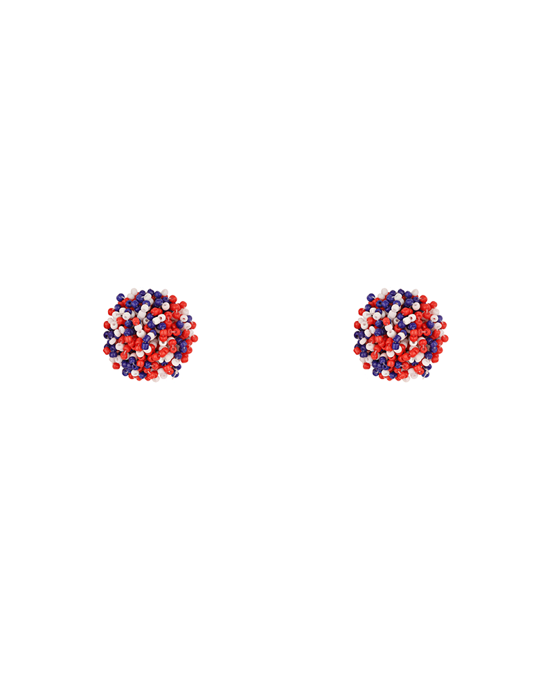 Seed Bead Patriot Post Earring