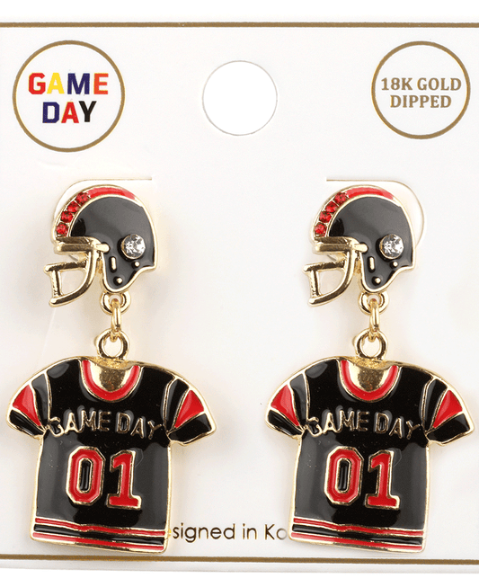 Metal Gameday Post Earring