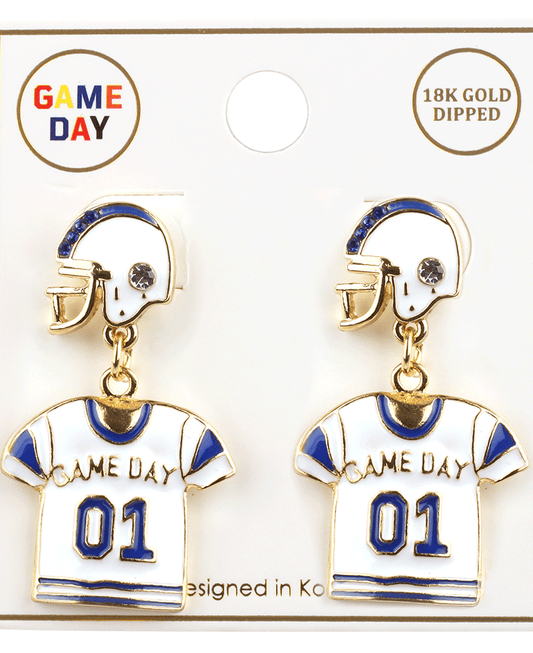 Metal Gameday Post Earring
