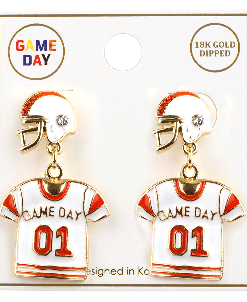 Metal Gameday Post Earring