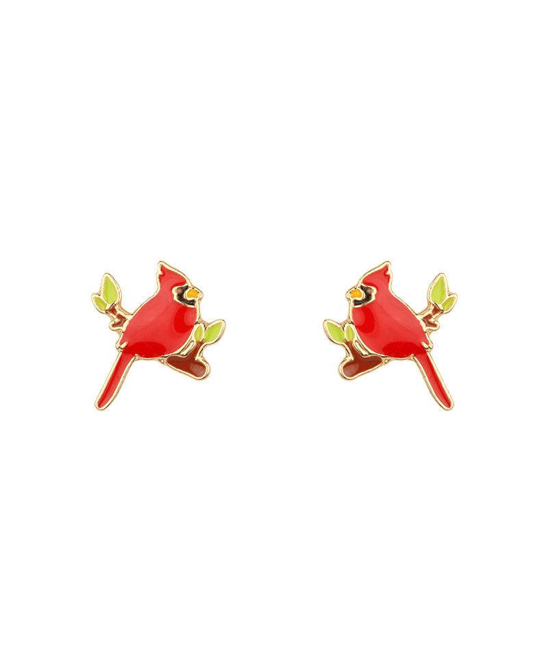 Epoxy Parrot Christmas Earring