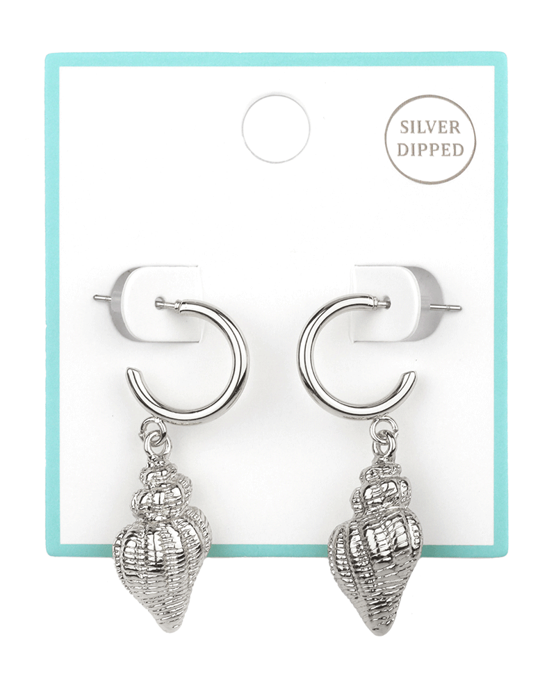 Metal Conch shell Hoop Earring